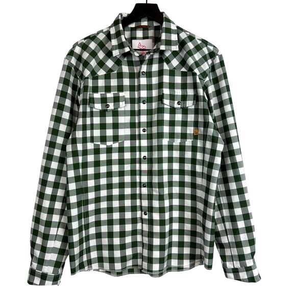 Western Rise Buckhorn Snap Shirt Green Spruce Mens - M - Picture 1 of 7
